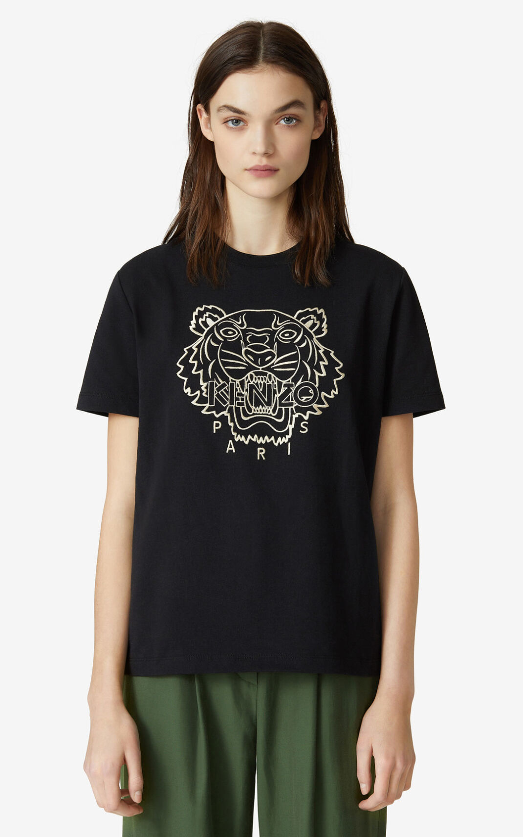 Kenzo Loose Tiger Ženska Majice Črna SI-4257666